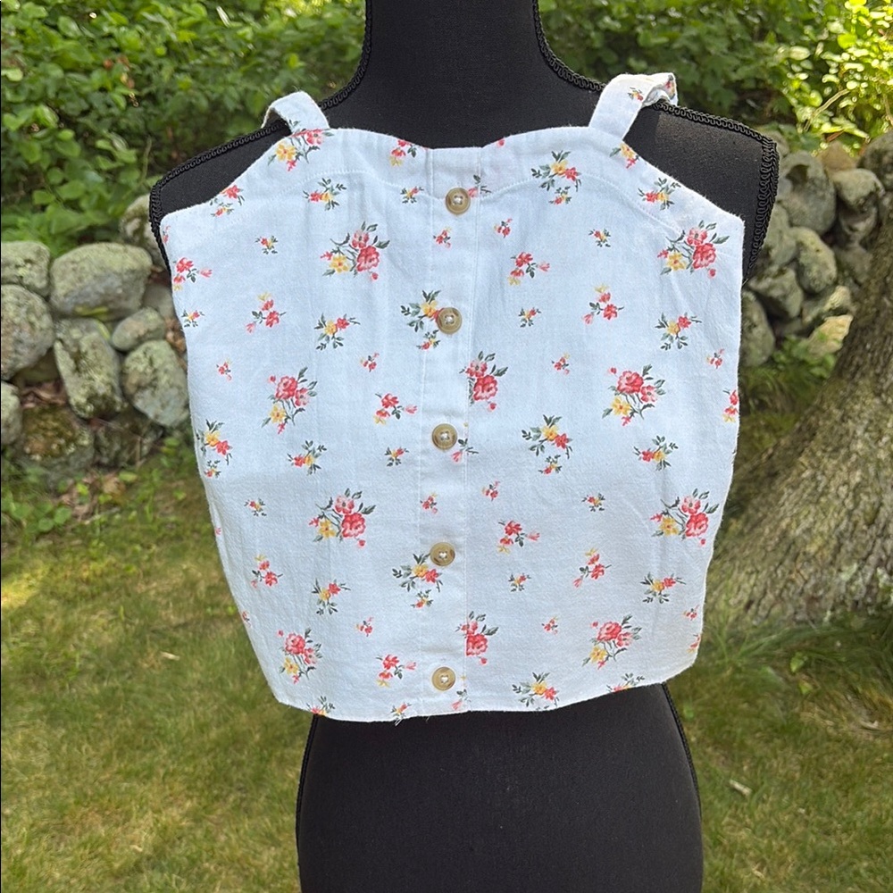 Abercrombie Kids Floral Faux Button-Down Girl's Top size 11/12